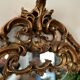 Antique mirror with carved gilded wood glazing beads 164x127