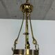 Brass Jugendstil chandelier by Koloman Moser