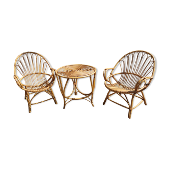 Rattan lounge from the 60s and 70s