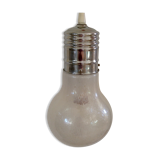 Suspension ampoule en verre bullé des années 70