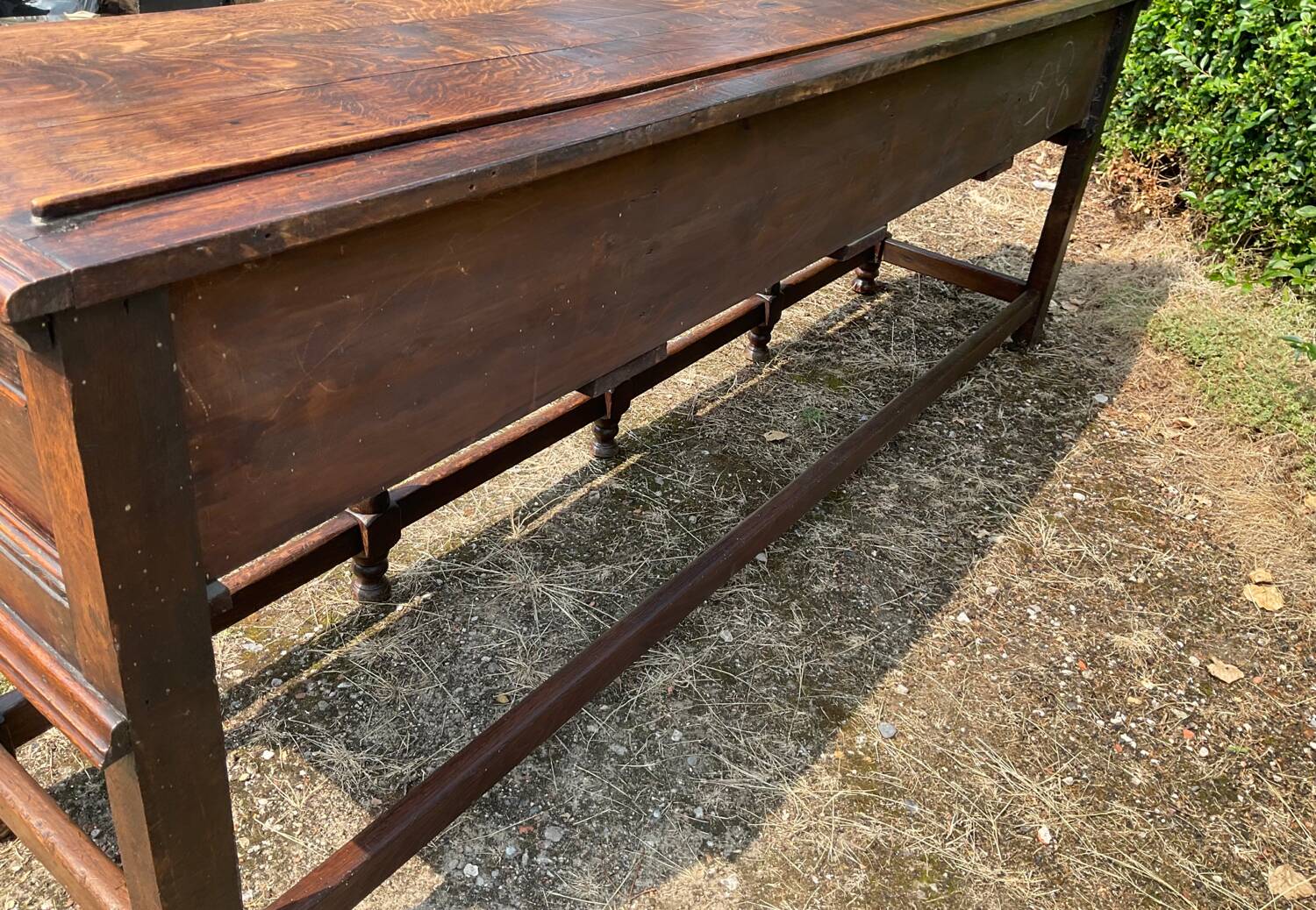 Antique 18th century solid oak Jacobean style sideboard
