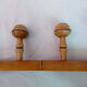 4-patère wall coat door, made of bamboo-turned wood