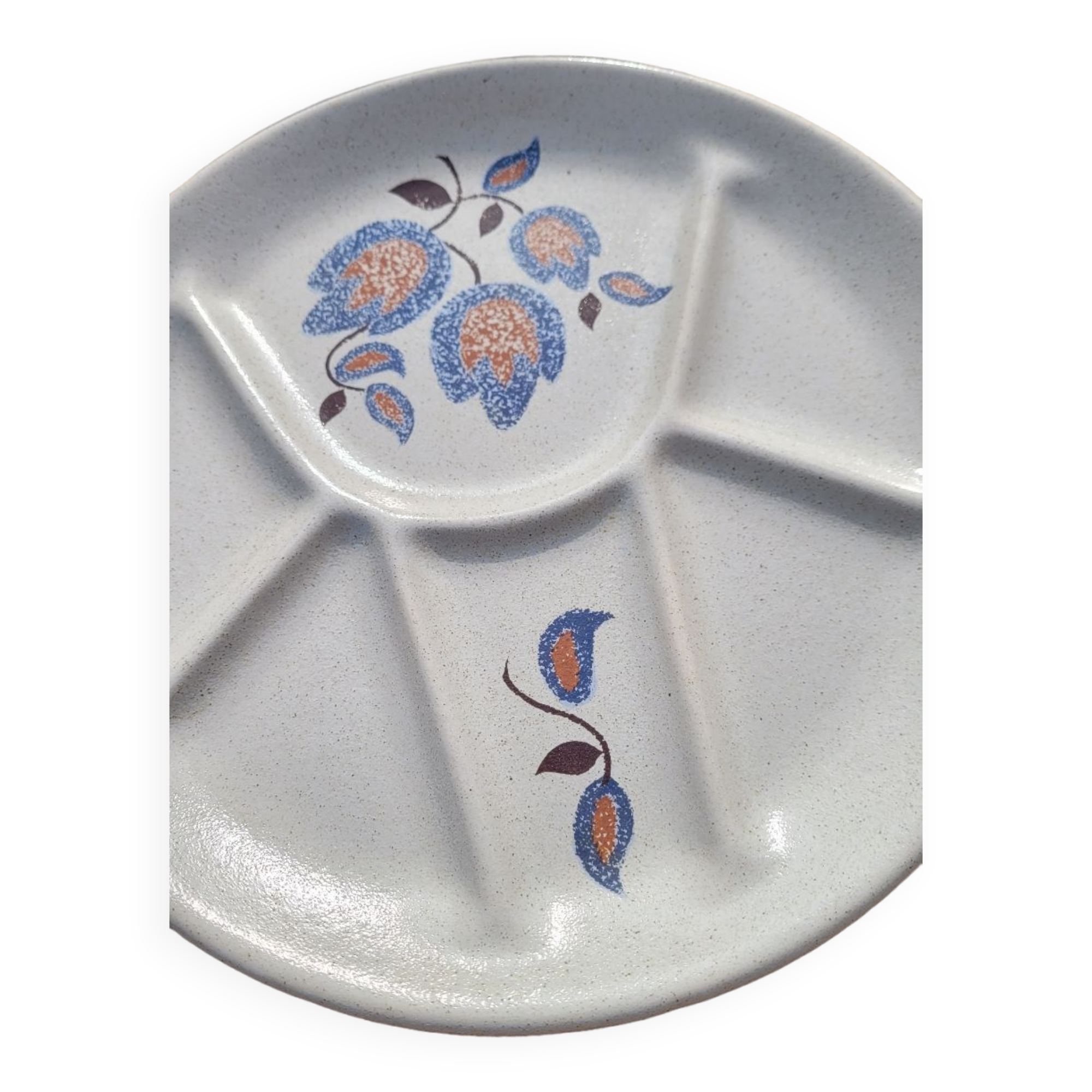 Plate set of 5 St Amand vintage Sologne model