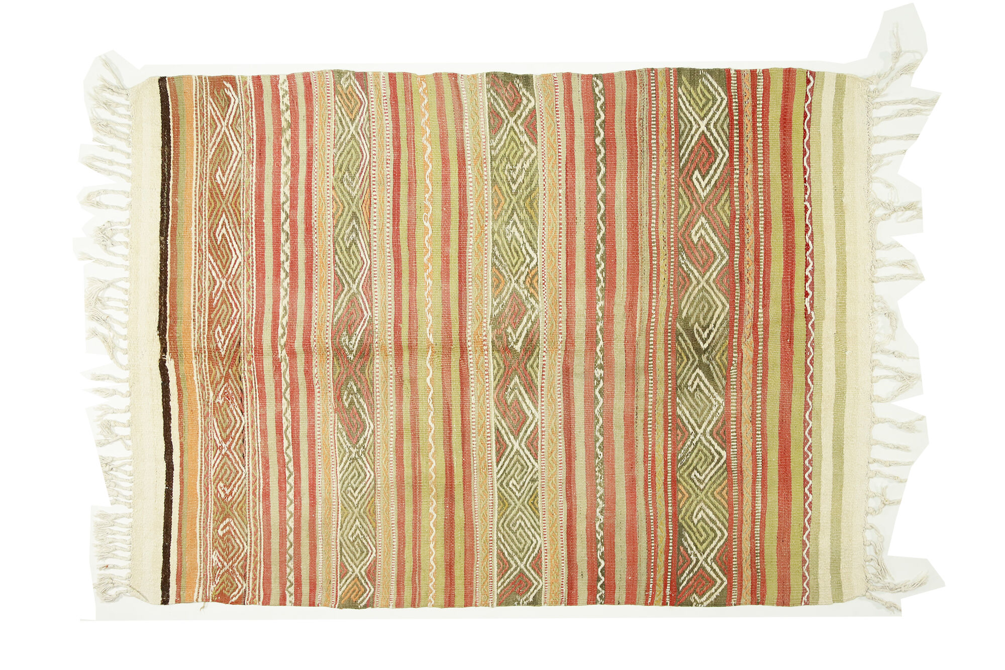 Anatolian handmade kilim rug 195 cm x 136 cm