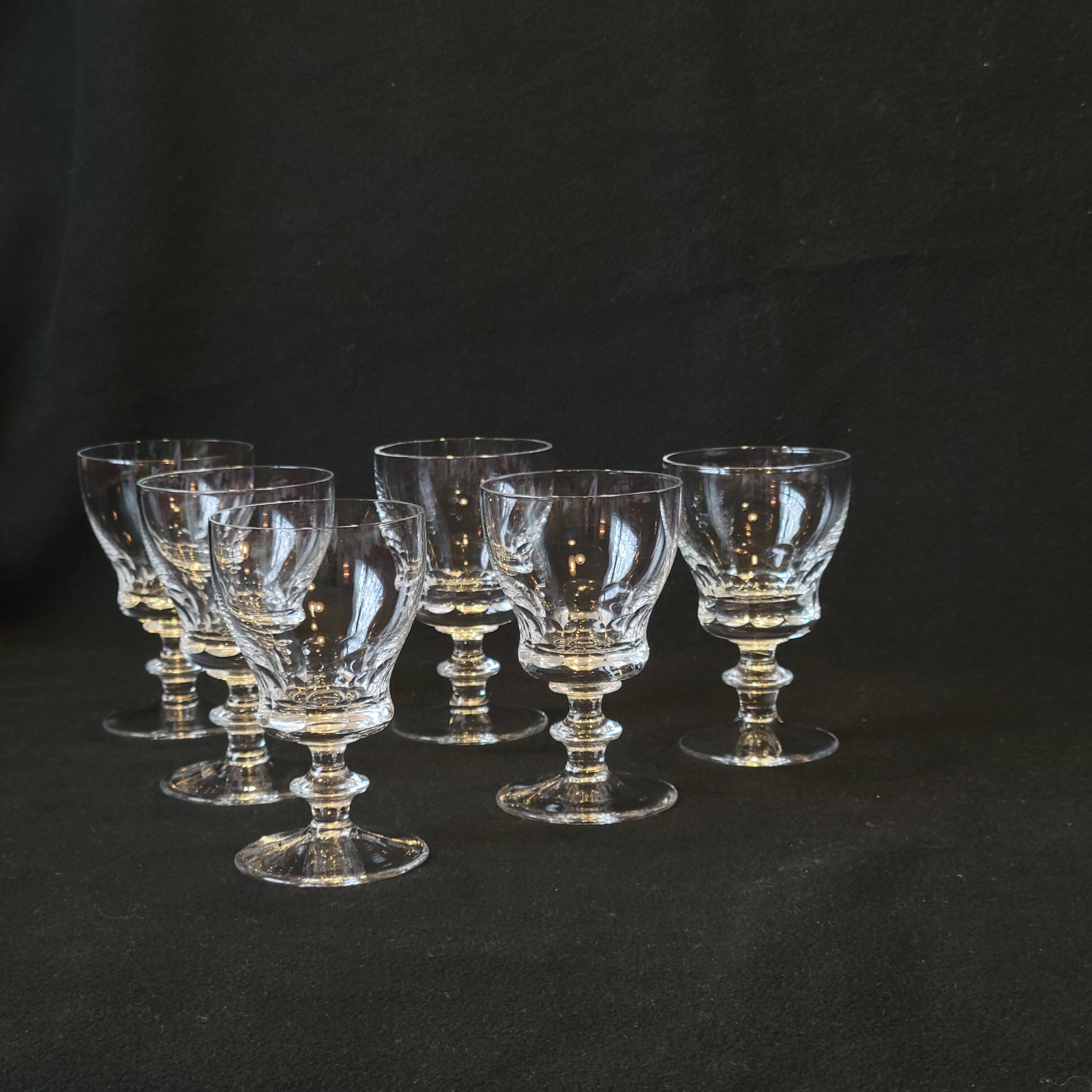 6 Antique Baccarat Cut Crystal Port or White Wine Glasses?