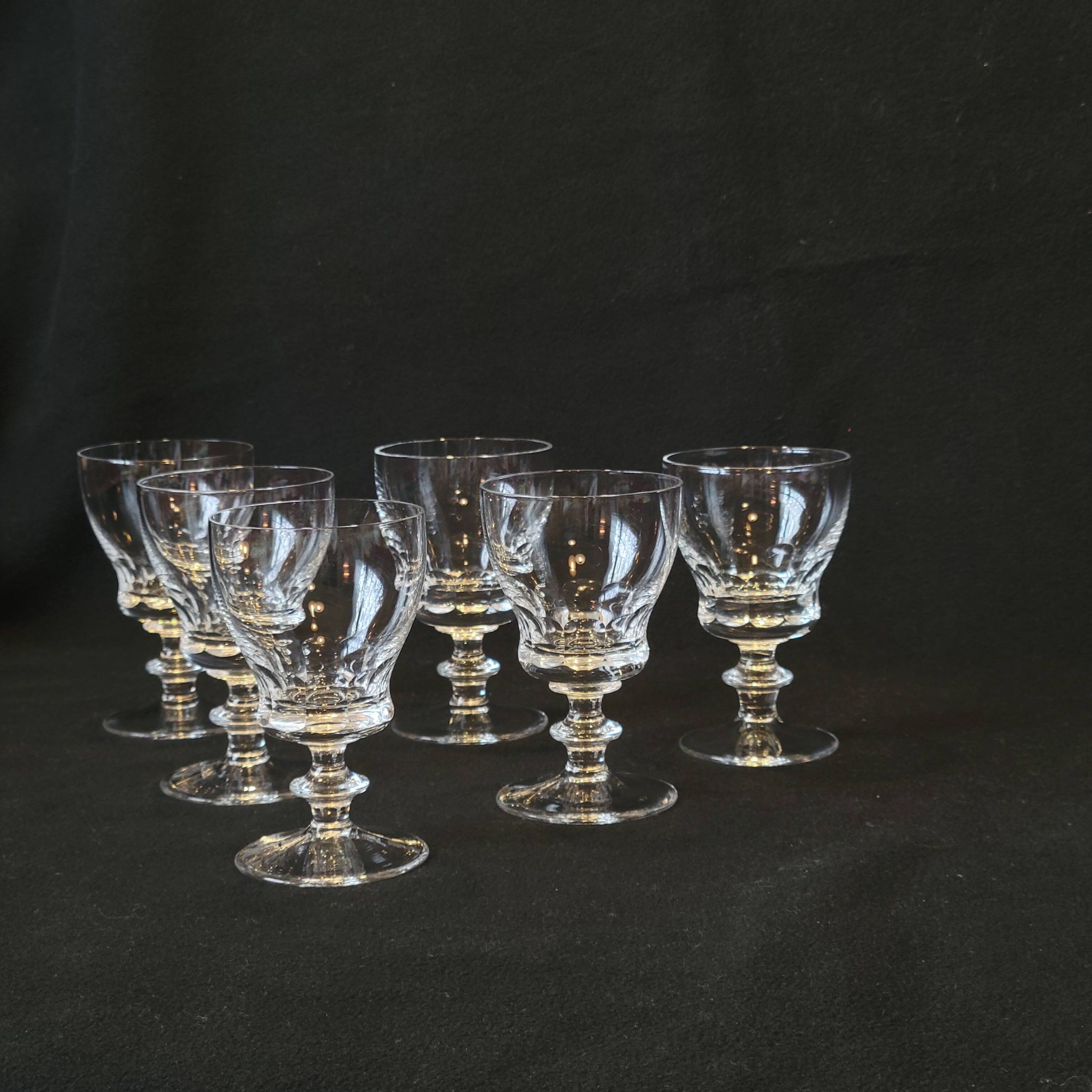 6 Antique Baccarat Cut Crystal Port or White Wine Glasses?