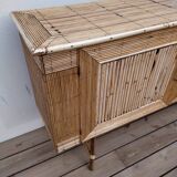 Enfilade vintage en rotin