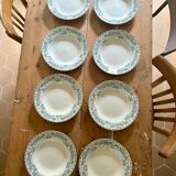 Set of eight Moulin des loups soup plates