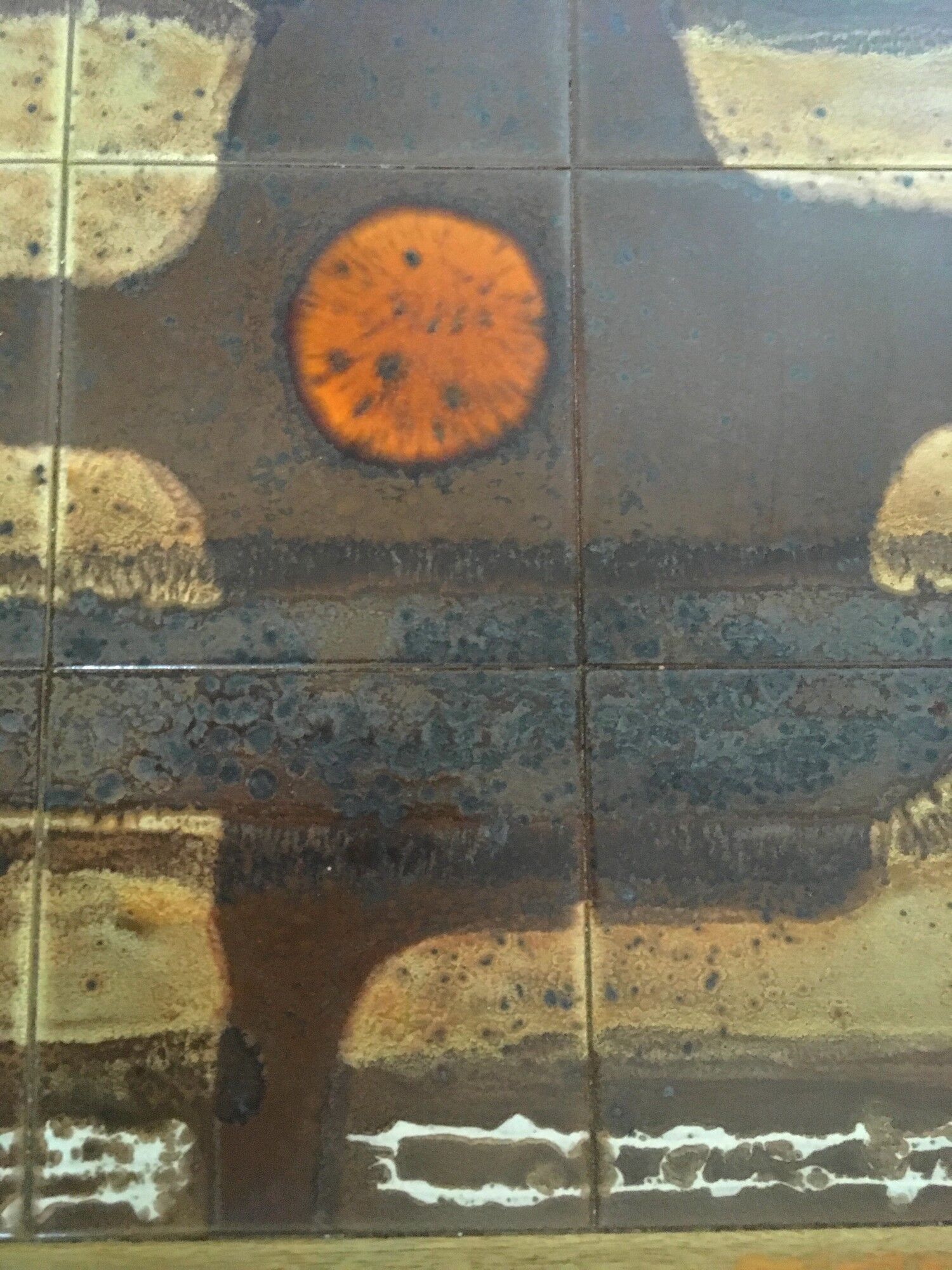 1960s vintage Vallauris ceramic coffee table