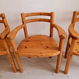 4× chaises de salle à manger brutalistes