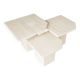 A set of 3 vintage italian travertine nesting tables