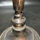 Silver metal candle holder
