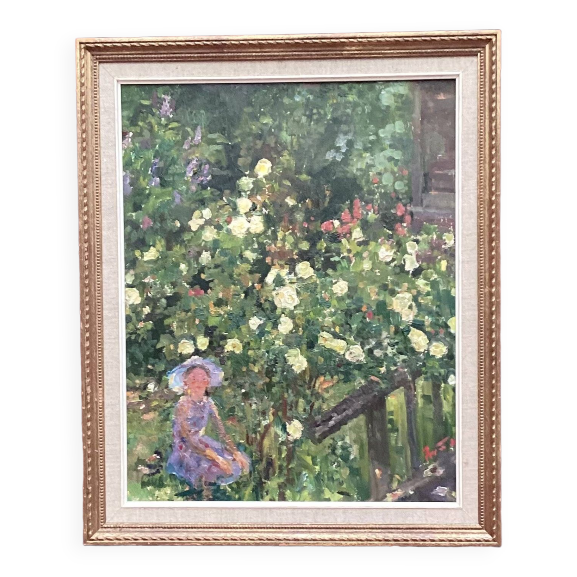 Old painting circa 1963 signed Oil on cardboard dimension: height -58cm-width -48cm-