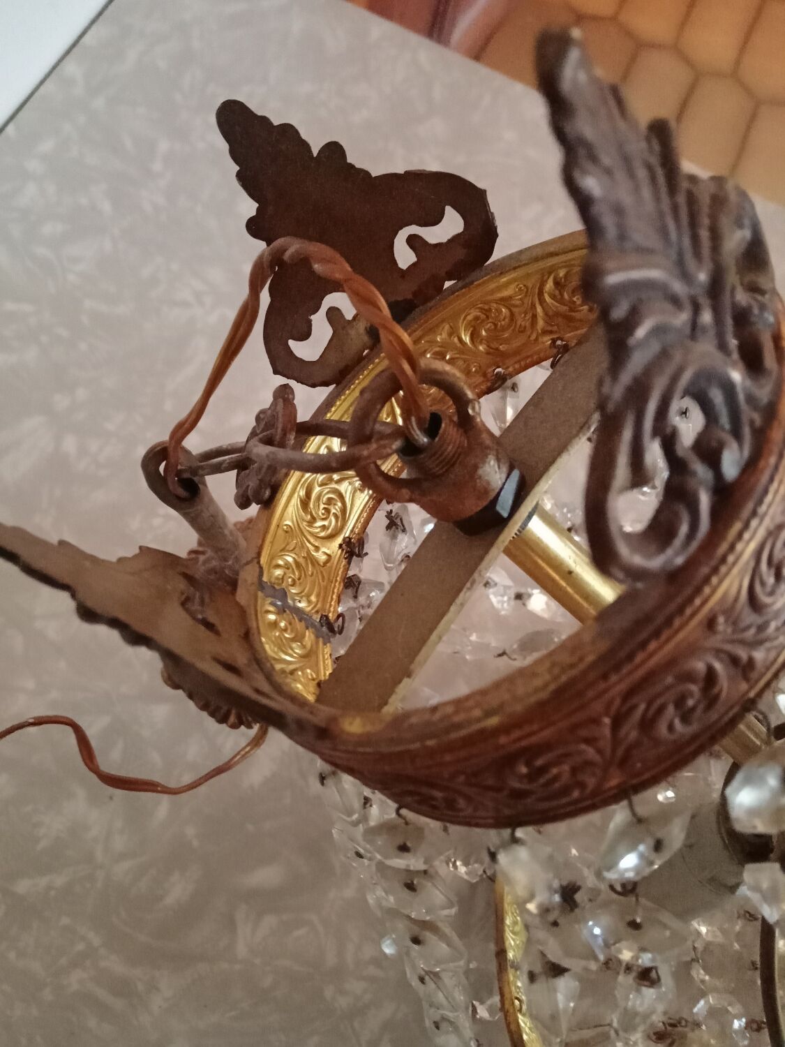 Balloon chandelier with tassels