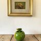 Huile nature morte, cadre bois vitré