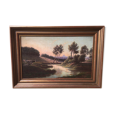 Landscape painting of Tuscany Italy