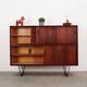Buffet haut en teck, design danois, années 1970, production : Danemark