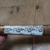 Art Deco silver and porcelain fruit ladle