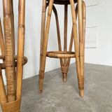 Pair of high rattan stools