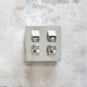 Plafonnier miroir en aluminium et acier Eval Italia 70s