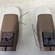 2x vintage 'frosted glass' wall lamp – Hans Popp