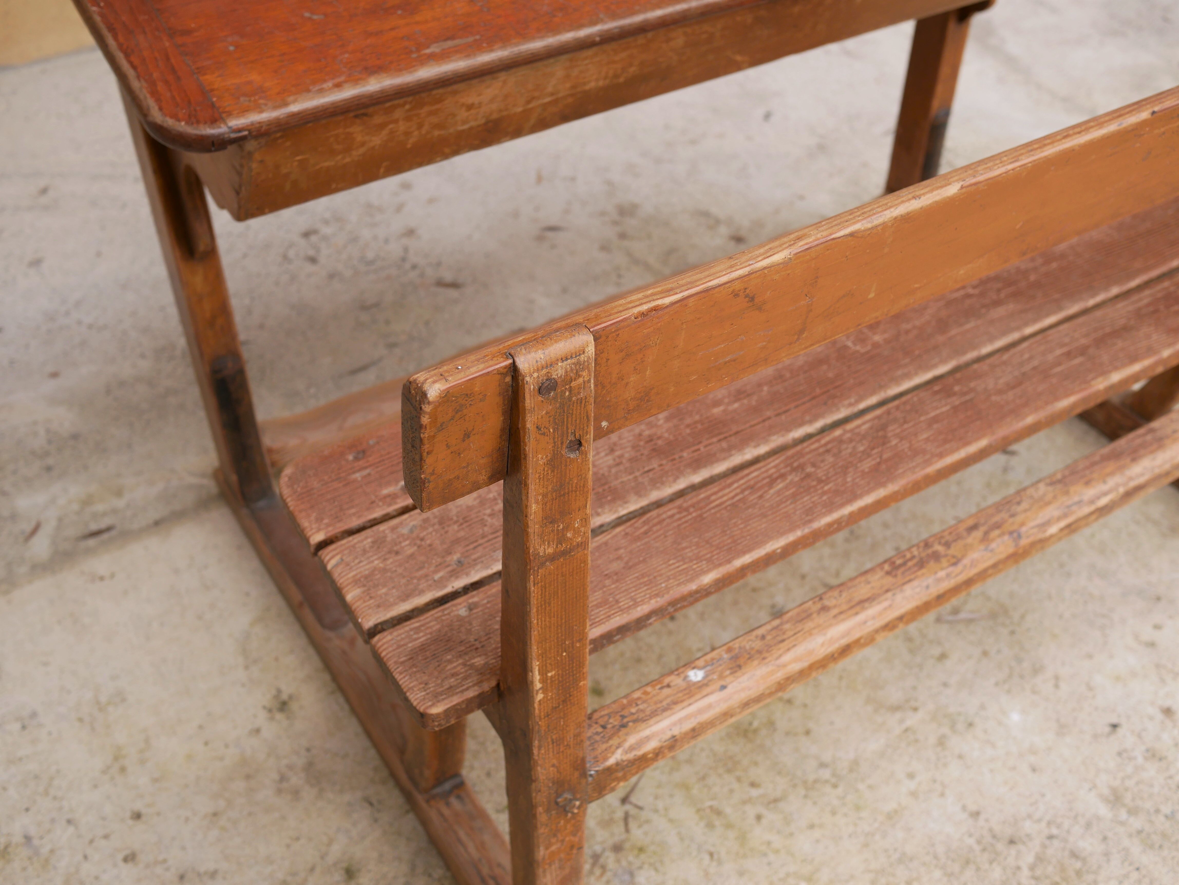 Schoolboy desk desk vintage desk in solid wood