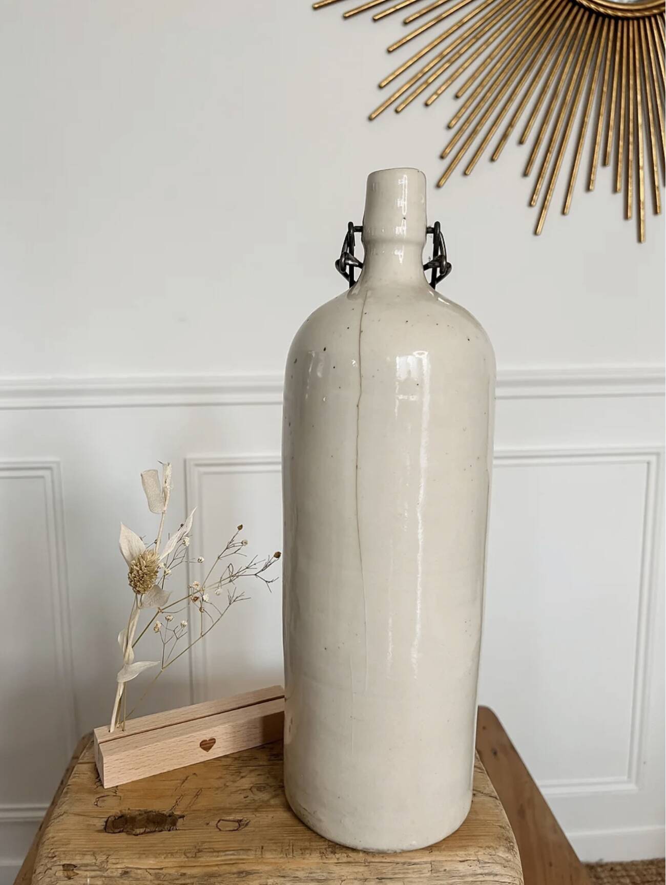 Large stoneware bottle