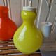 Set of 2 Yellow and Orange Opaline Chandeliers