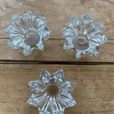 Set of 3 Pierre d'Avesn style glass candle holders