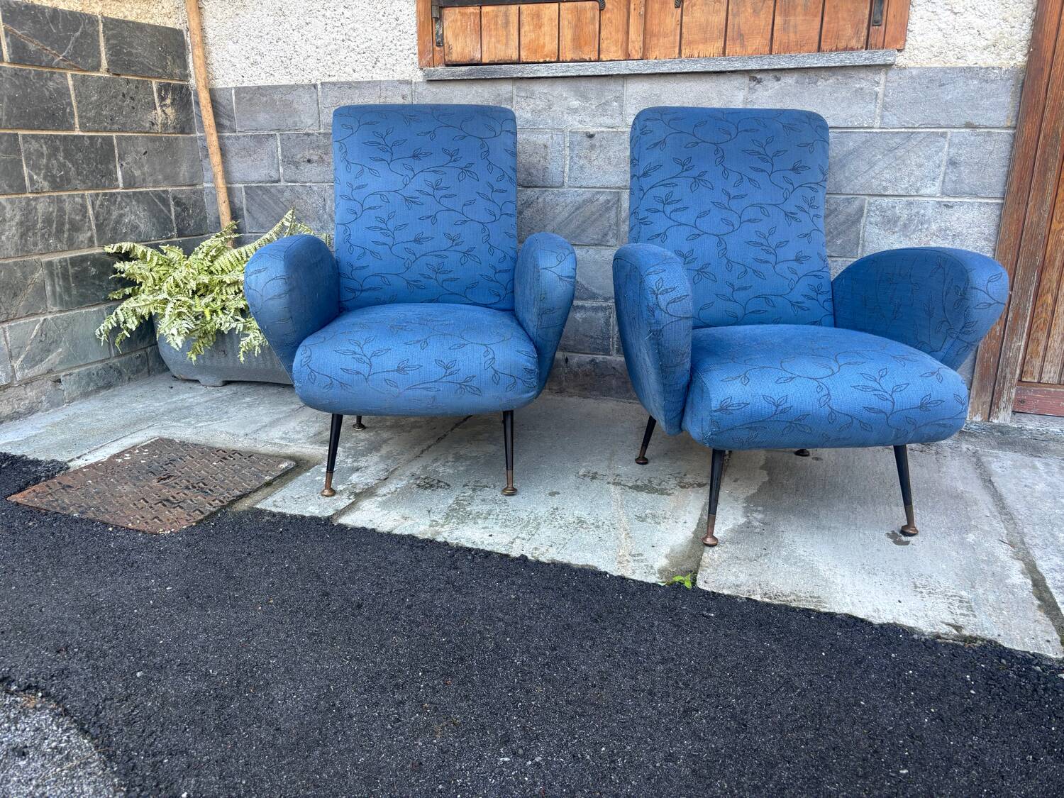 Paire de fauteuils vintage années 50/60