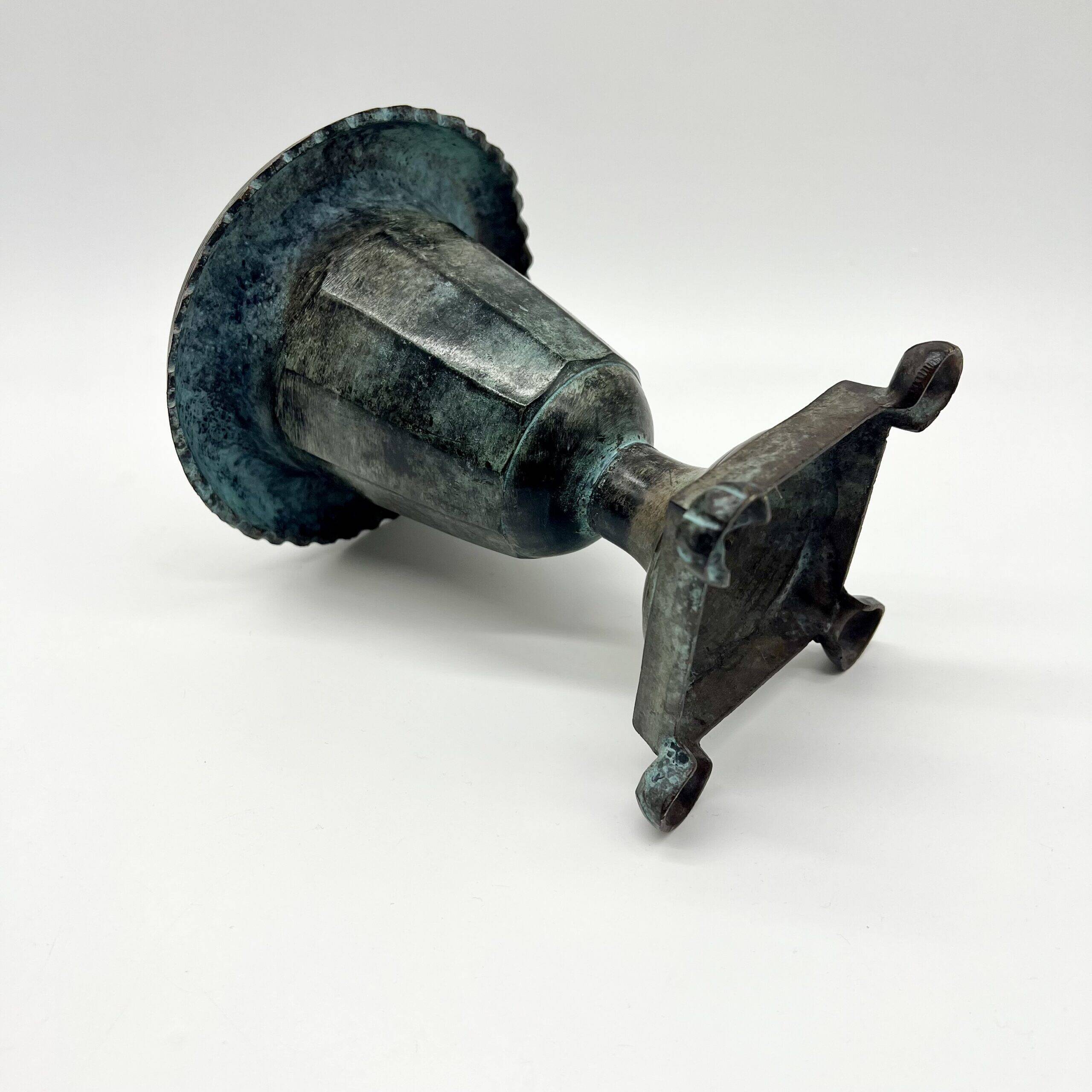 Pair of "Médicis" vases in verdigris – 1950s