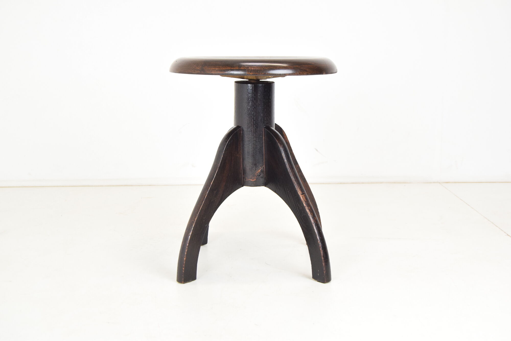 Mid-century height adjustable piano stool,1950's