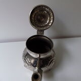 Silver metal teapot
