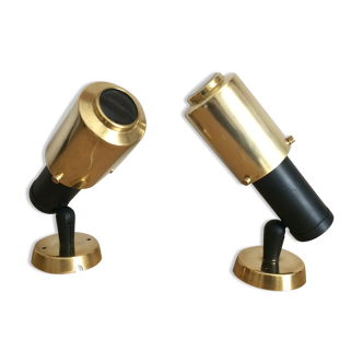 Pair of wall lamps Jacques Biny 1950/1959