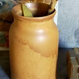 Vase droit en grès émaillé Français vintage