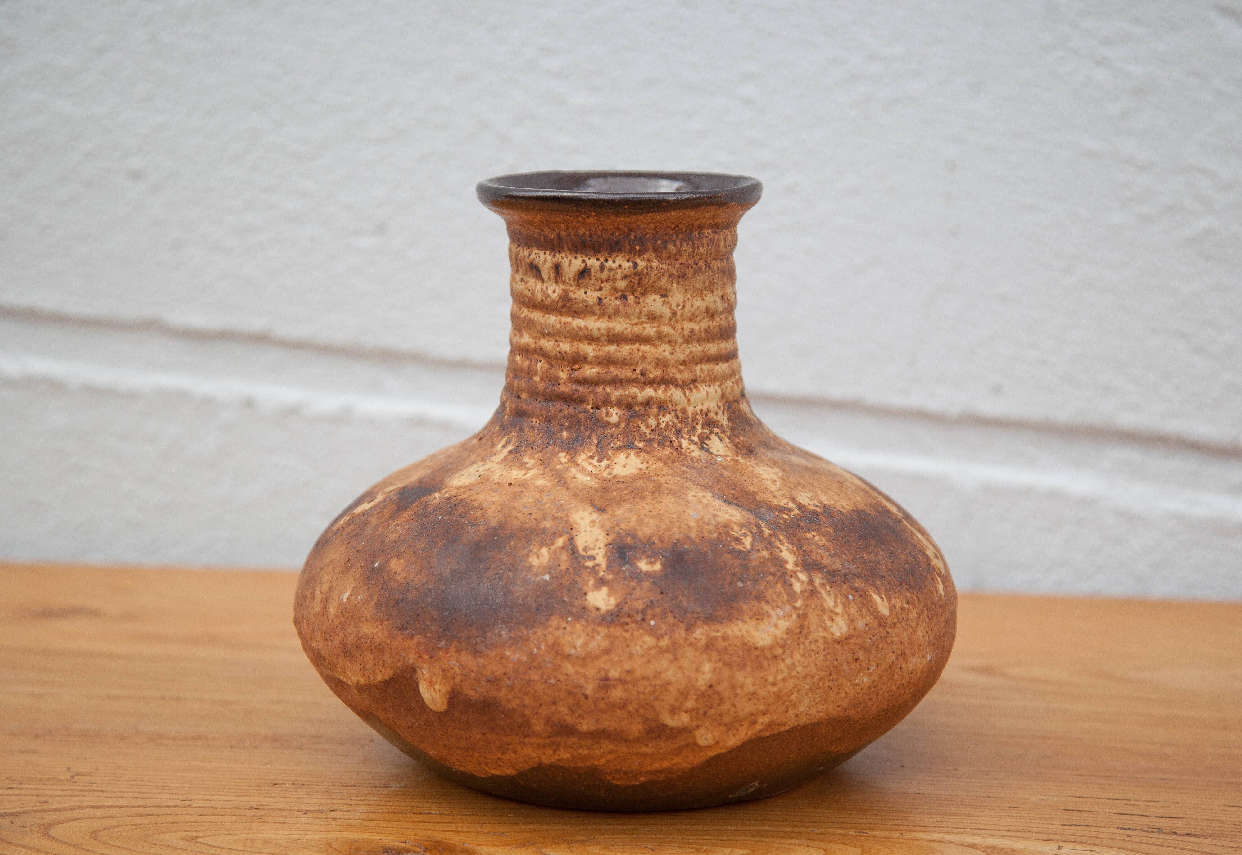 Ceramic vase, decorative vase, flower pot, Fat Lava vase, collection, 70's