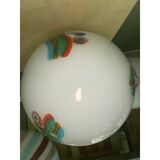 Contemporary Clear With Murrise Multicolors Pendant Italian