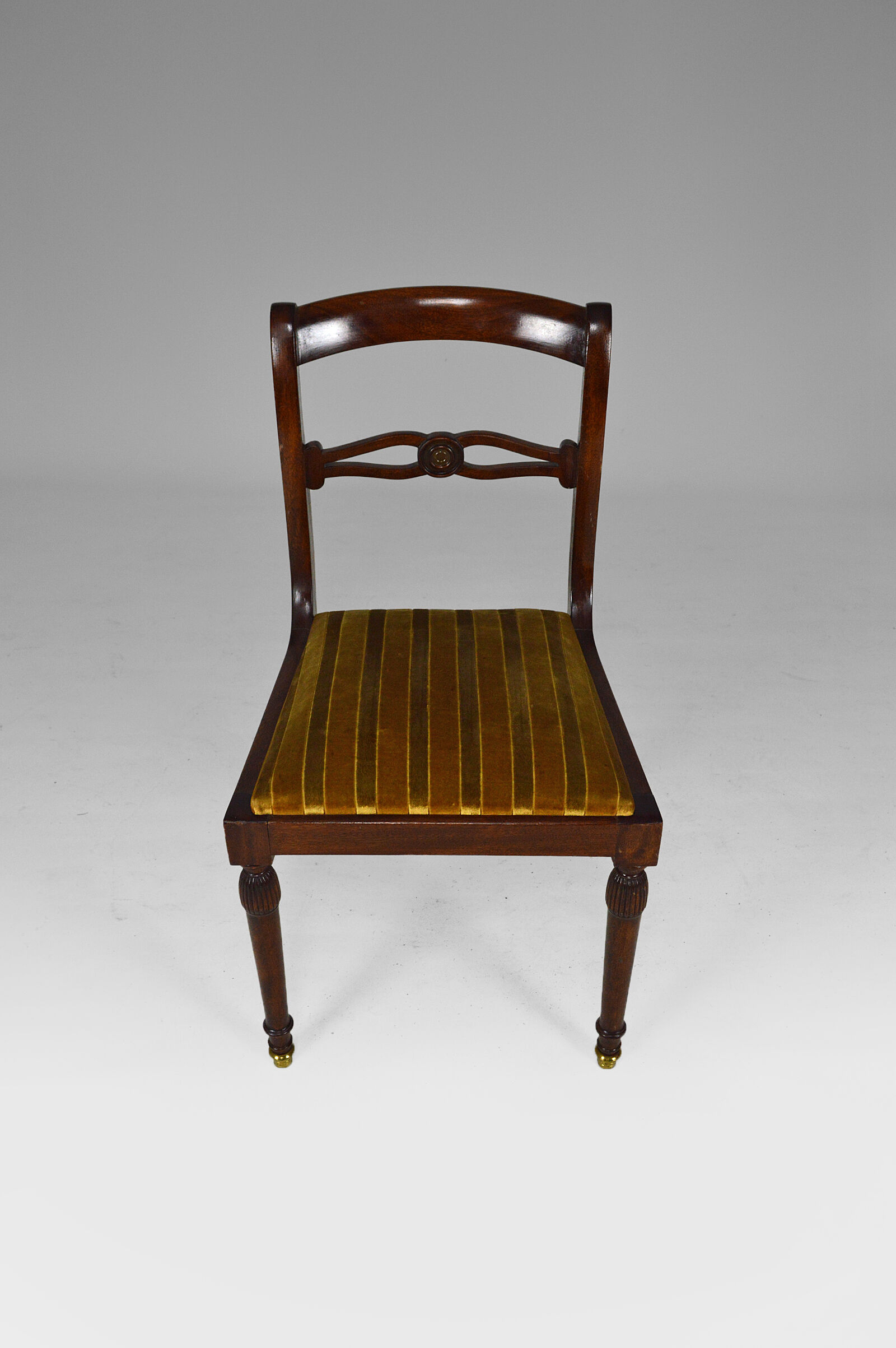 Set of 6 regency style chairs in mahogany, 19th