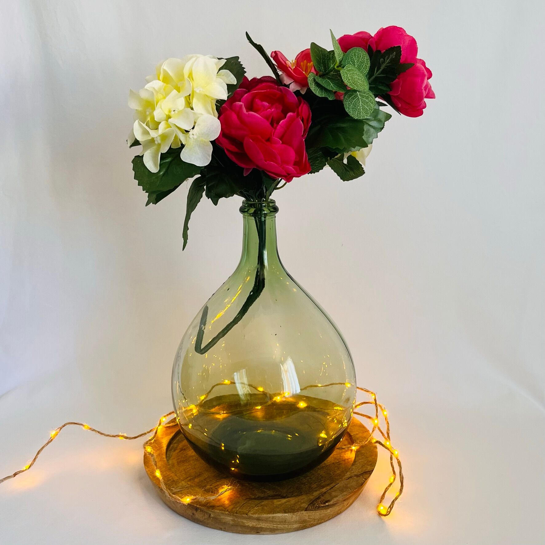 Dame jeanne ancienne 5l vert clair