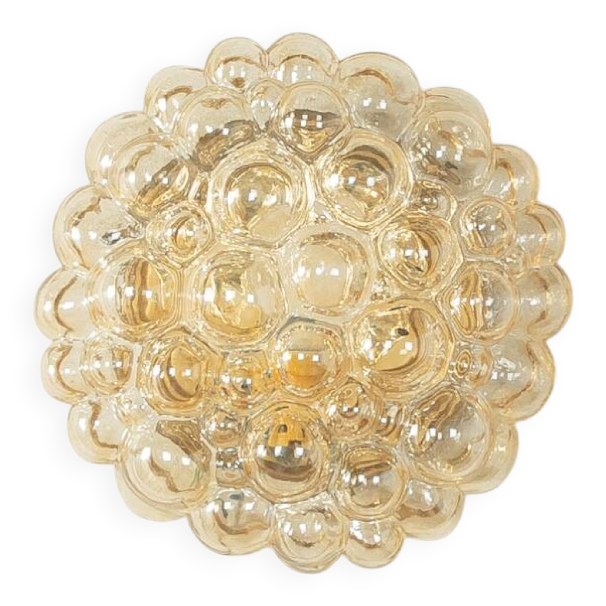 Doria Leuchten wall or ceiling lamp, Space Age design, bubble glass, 1970s