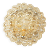 Doria Leuchten wall or ceiling lamp, Space Age design, bubble glass, 1970s