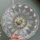 Vintage moulded glass pendant light - tableware collection - (CVE1)