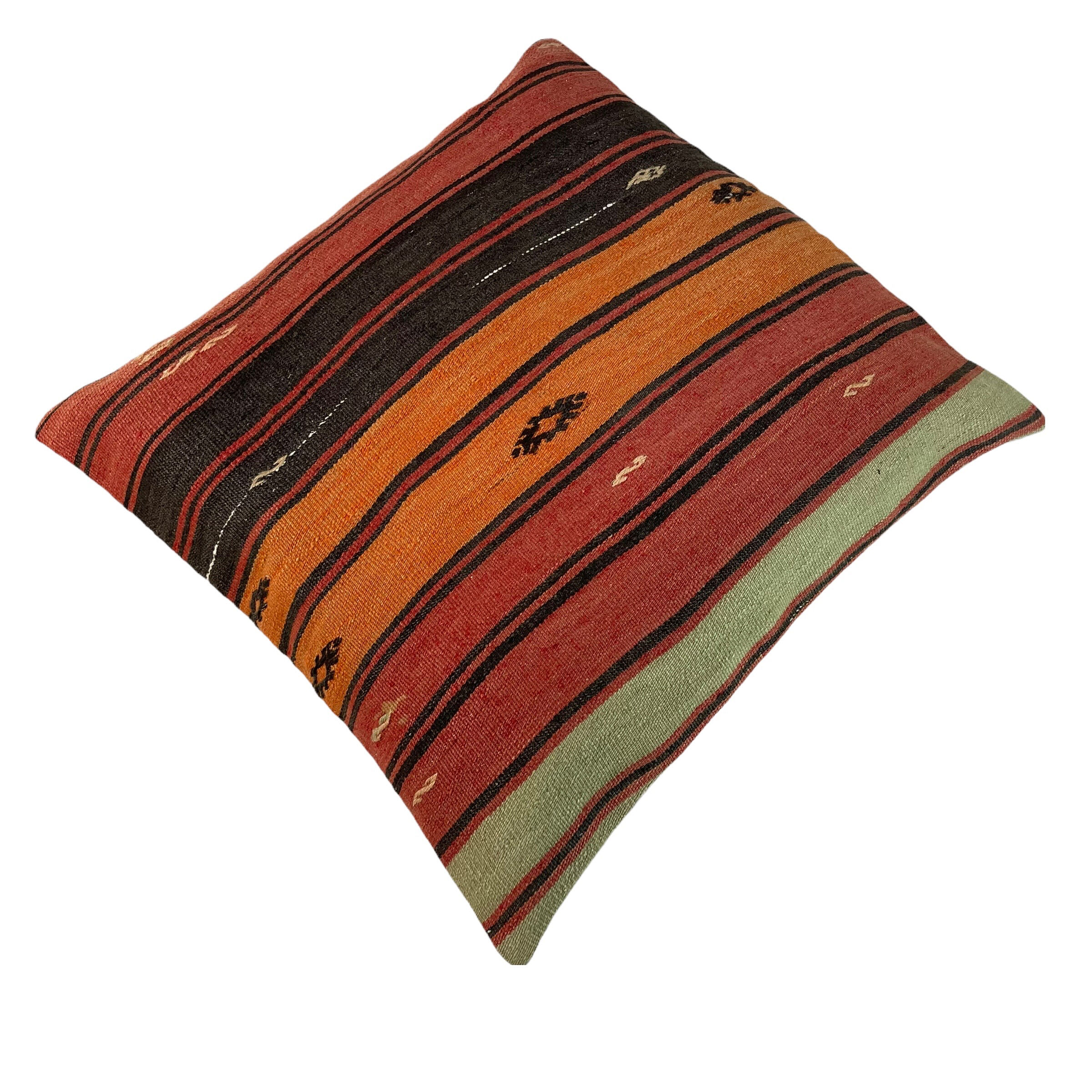Vintage Turkish KIlim Cushion Cover, 60x60 cm