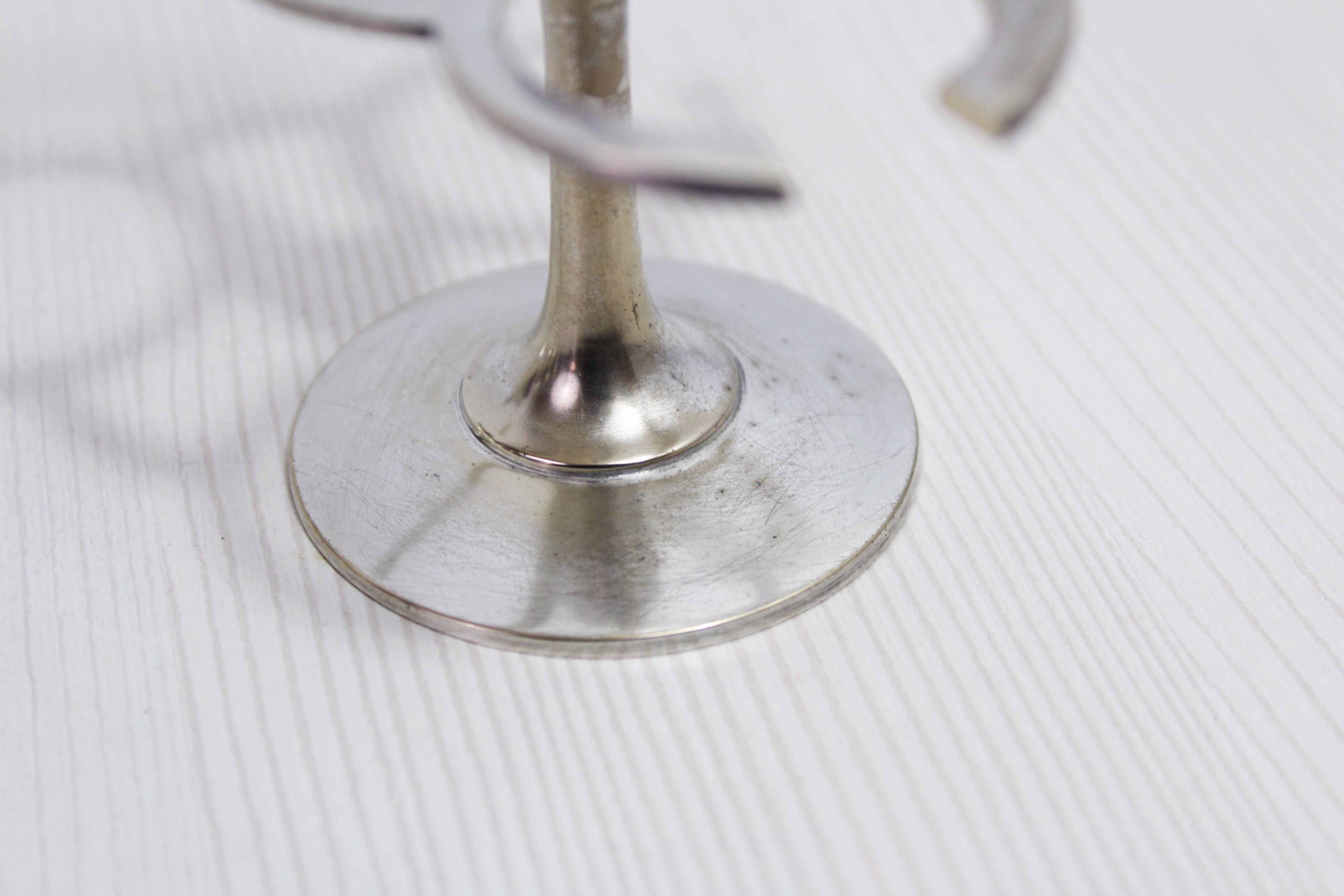 Salt and pepper set in silver metal 1930