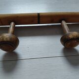 Wooden wall coat rack