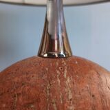 Lampe à poser en marbre rouge - style Barbier 1970