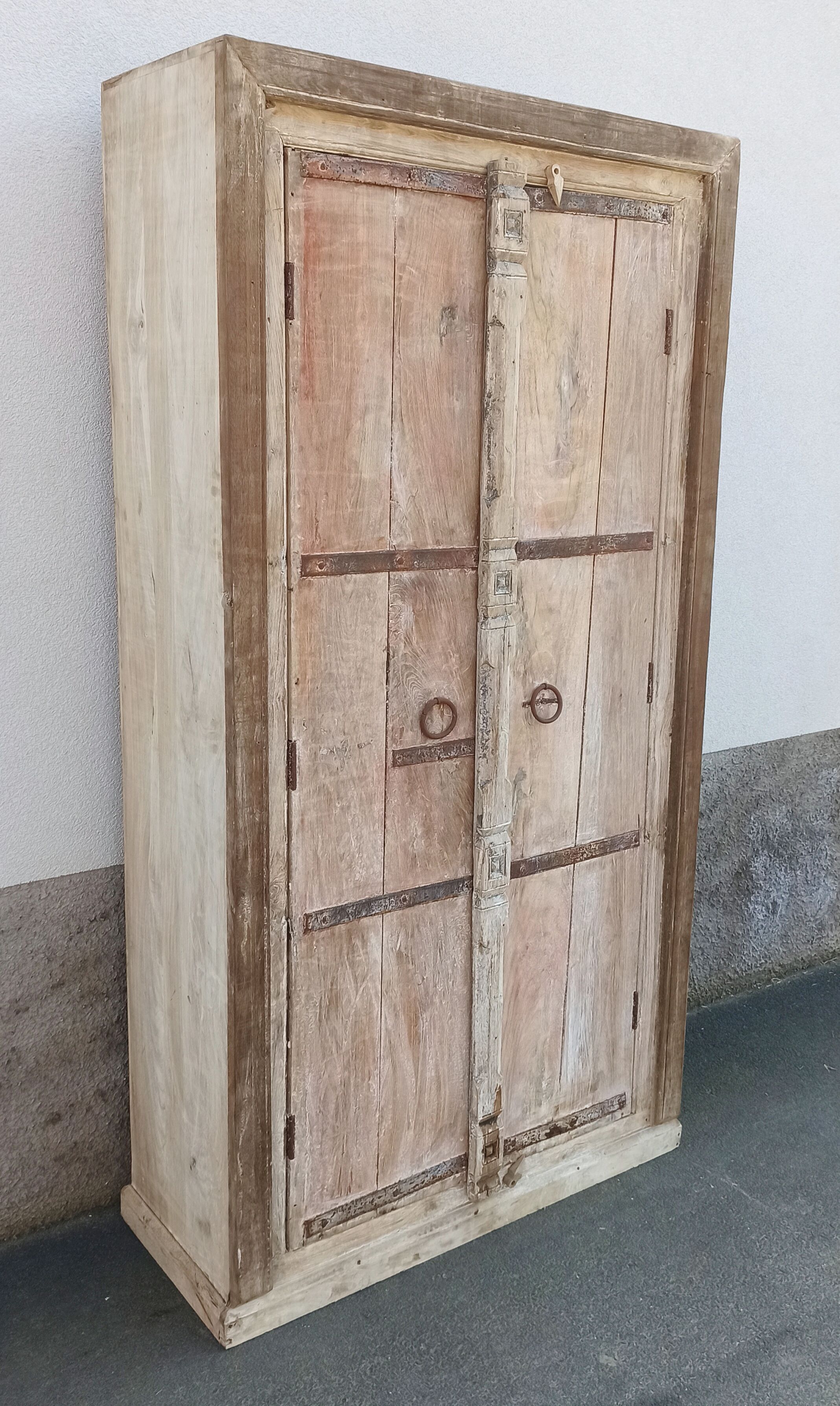Wooden wardrobe with antique doors