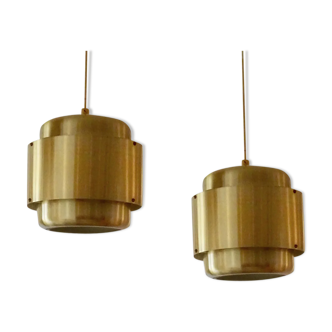 Pair of Scandinavian brass hanging Sweden 1970