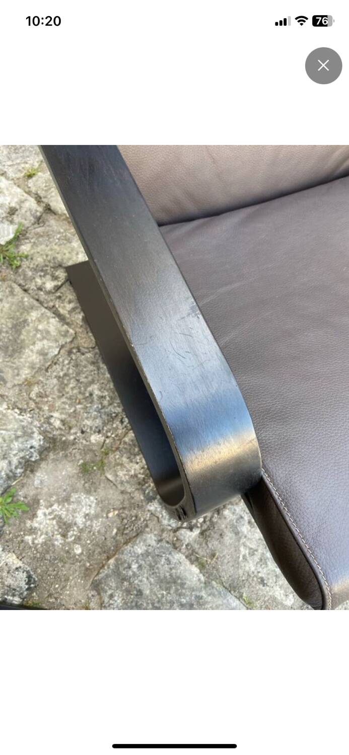 Fauteuil cuir modèle Poang