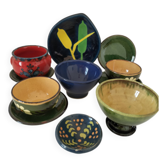 Glazed earthenware set
